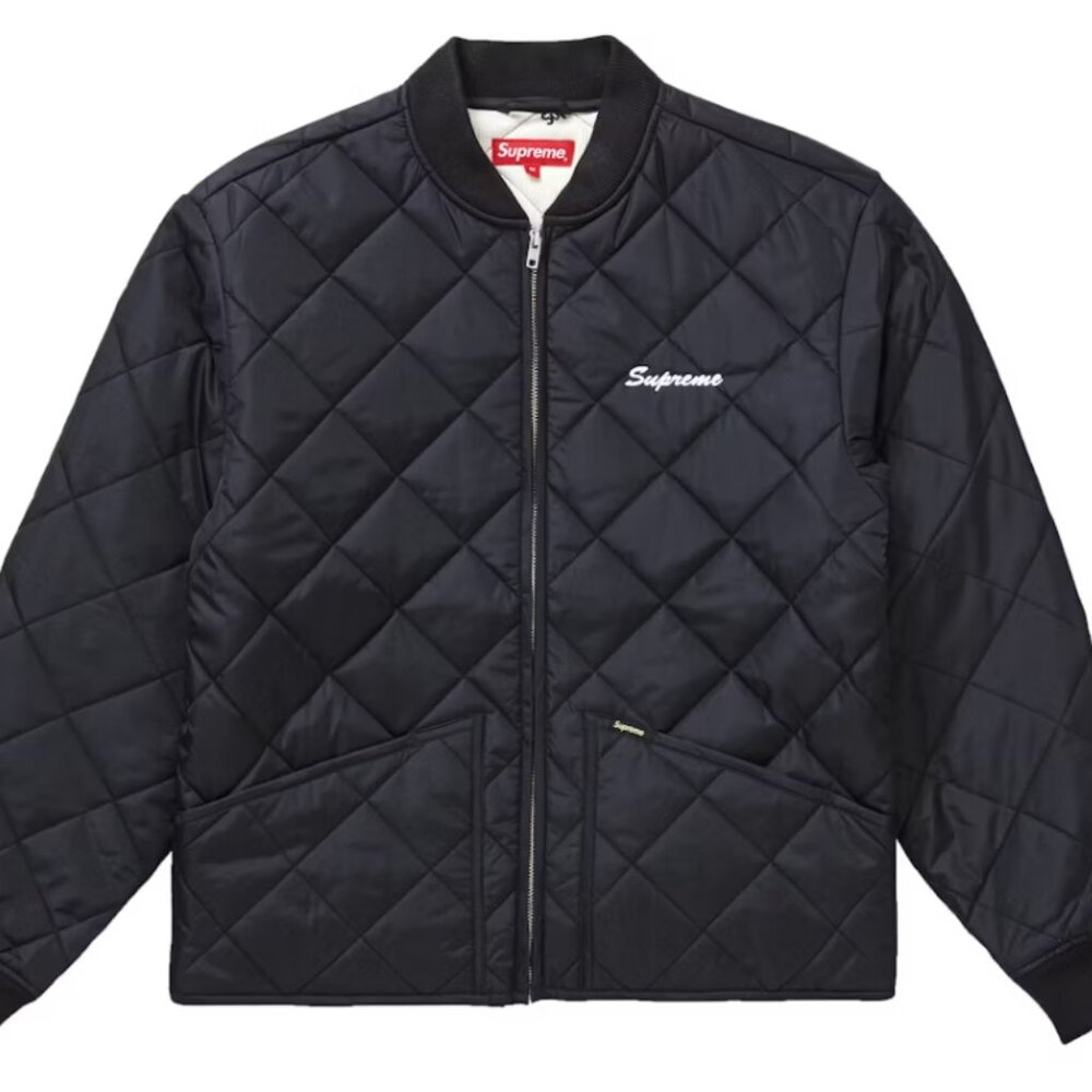 NEW Supreme dead prez Quilted Work Jacket BLACK L